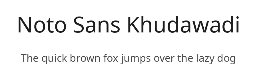 Noto Sans Khudawadi by Google — Sans Serif Font