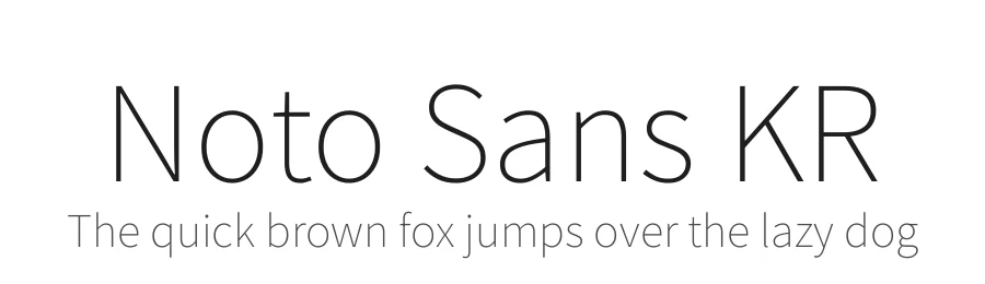Noto Sans KR by Google — Sans Serif Font