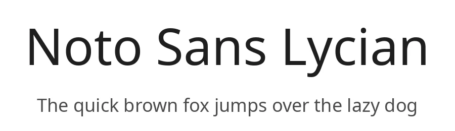 Noto Sans Lycian by Google — Sans Serif Font