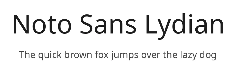 Noto Sans Lydian by Google — Sans Serif Font