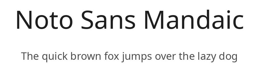 Noto Sans Mandaic by Google — Sans Serif Font