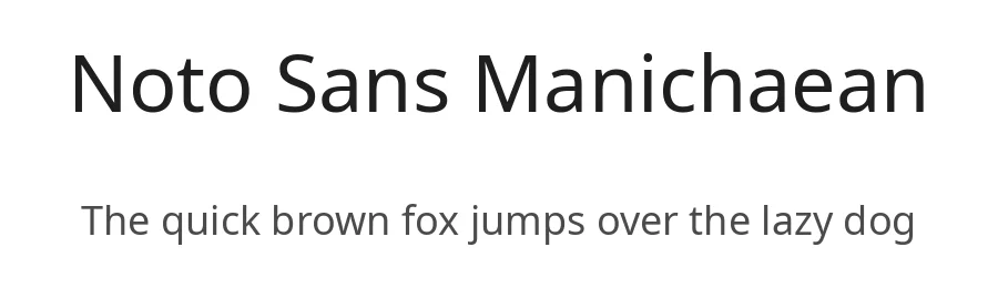Noto Sans Manichaean by Google — Sans Serif Font
