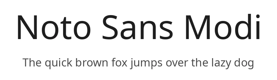 Noto Sans Modi by Google — Sans Serif Font