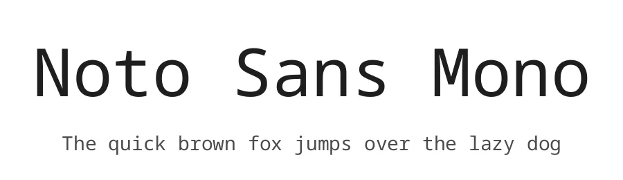 Noto Sans Mono by Google — Sans Serif Font