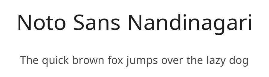 Noto Sans Nandinagari by Google — Sans Serif Font
