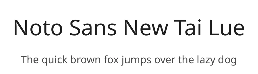 Noto Sans New Tai Lue by Google — Sans Serif Font