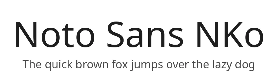 Noto Sans NKo by Google — Sans Serif Font