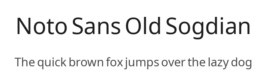 Noto Sans Old Sogdian by Google — Sans Serif Font