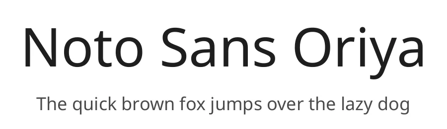 Noto Sans Oriya by Google — Sans Serif Font