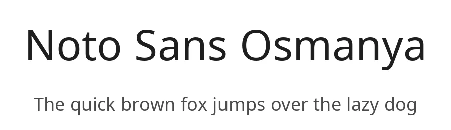 Noto Sans Osmanya by Google — Sans Serif Font