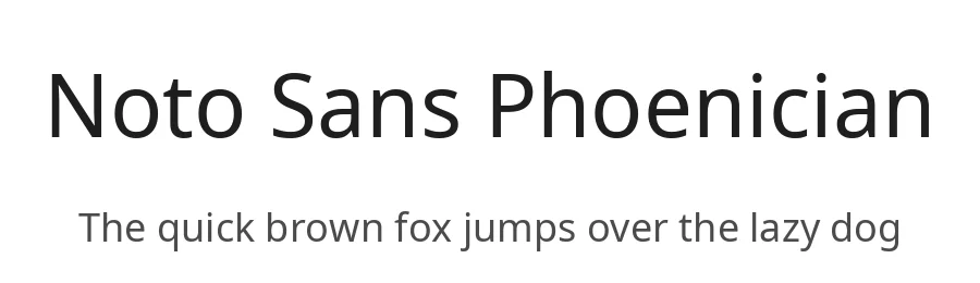Noto Sans Phoenician by Google — Sans Serif Font