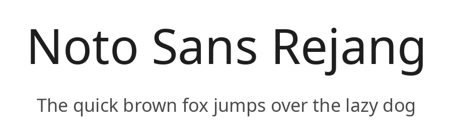 Noto Sans Rejang by Google — Sans Serif Font