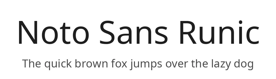 Noto Sans Runic by Google — Sans Serif Font