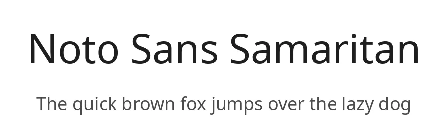 Noto Sans Samaritan by Google — Sans Serif Font