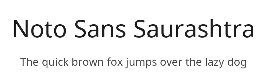 Noto Sans Saurashtra by Google — Sans Serif Font