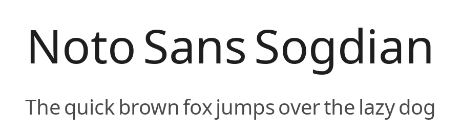 Noto Sans Sogdian by Google — Sans Serif Font