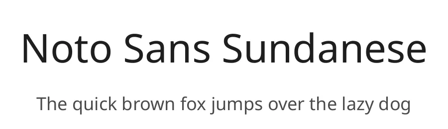 Noto Sans Sundanese by Google — Sans Serif Font