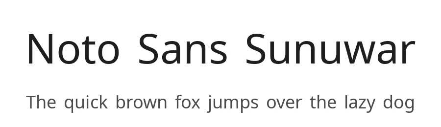 Noto Sans Sunuwar by Google — Sans Serif Font