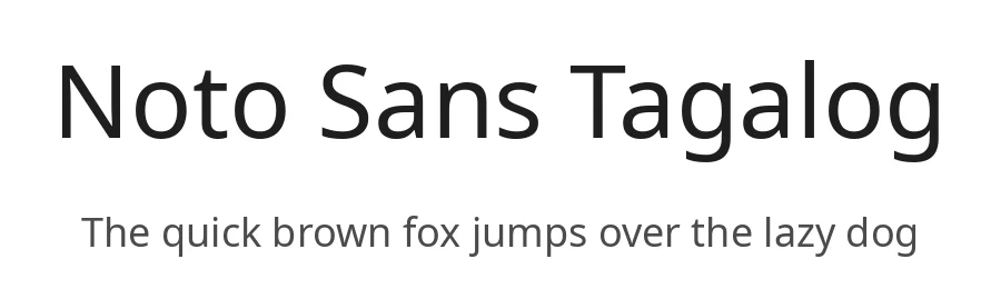 Noto Sans Tagalog by Google — Sans Serif Font
