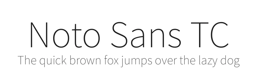 Noto Sans TC by Google β Sans Serif Font