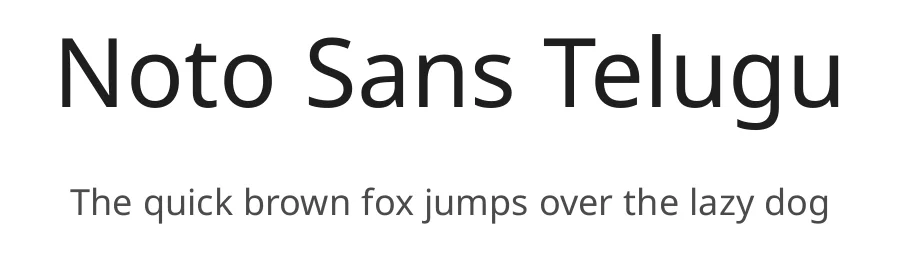 Noto Sans Telugu by Google — Sans Serif Font