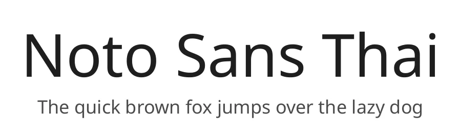 Noto Sans Thai by Google — Sans Serif Font