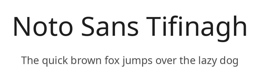Noto Sans Tifinagh by Google — Sans Serif Font