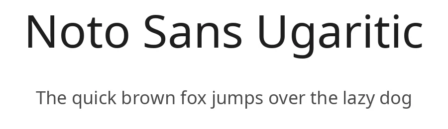 Noto Sans Ugaritic by Google — Sans Serif Font