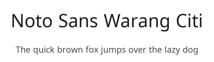 Noto Sans Warang Citi by Google — Sans Serif Font