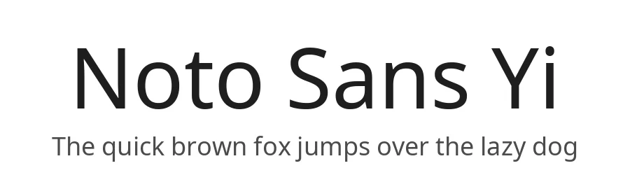 Noto Sans Yi by Google — Sans Serif Font