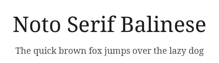 Noto Serif Balinese by Google — Serif Font