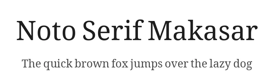 Noto Serif Makasar by Google — Serif Font