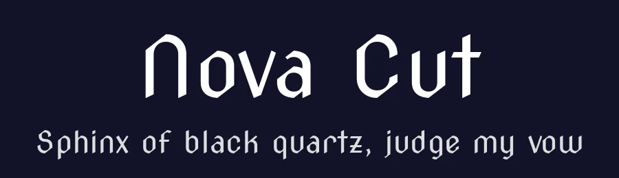 Nova Cut by Wojciech Kalinowski — Display Font — thumbnail 2