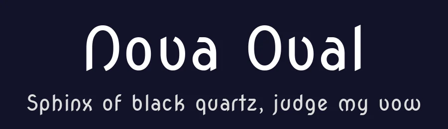 Nova Oval by Wojciech Kalinowski — Display Font — thumbnail 2