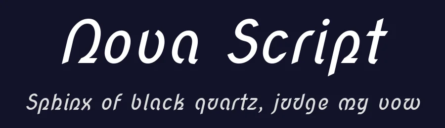 Nova Script by Wojciech Kalinowski — Display Font — thumbnail 2