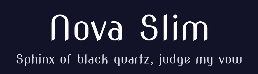 Nova Slim by Wojciech Kalinowski — Display Font — thumbnail 2
