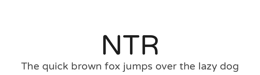 NTR by Purushoth Kumar Guttula — Sans Serif Font