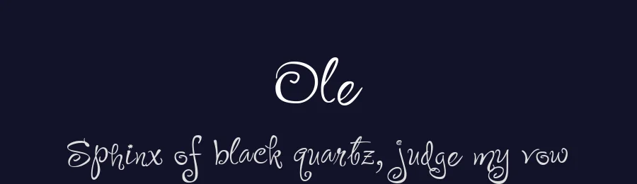 Ole by Robert Leuschke — Script Handwritten Font — thumbnail 2