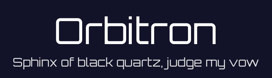 Orbitron by Matt McInerney — Sans Serif Font — thumbnail 2