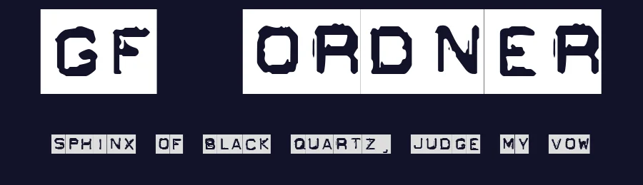 GF Ordner by GF Fonts — Decorative Font — thumbnail 2