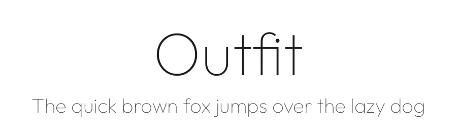 Outfit by Smartsheet Inc, Rodrigo Fuenzalida — Sans Serif Font