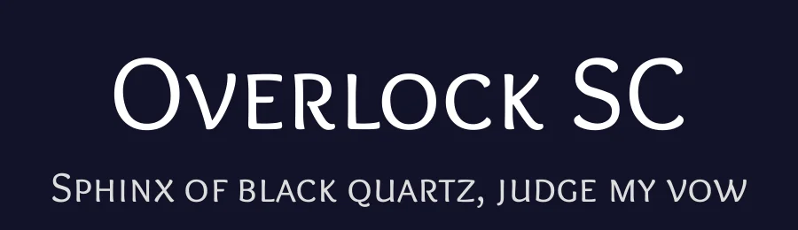 Overlock SC by Dario Manuel Muhafara — Display Font — thumbnail 2