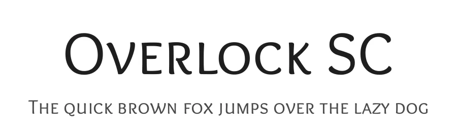 Overlock SC by Dario Manuel Muhafara — Display Font