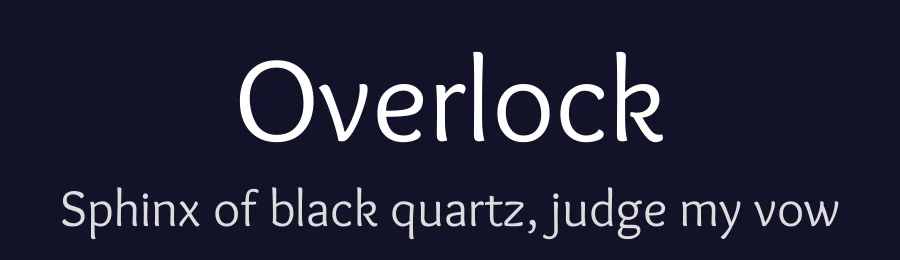 Overlock by Dario Manuel Muhafara — Display Font — thumbnail 2