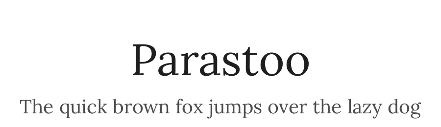 Parastoo by Saber Rastikerdar — Serif Font