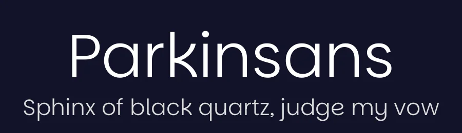 Parkinsans by Red Stone — Sans Serif Font — thumbnail 2