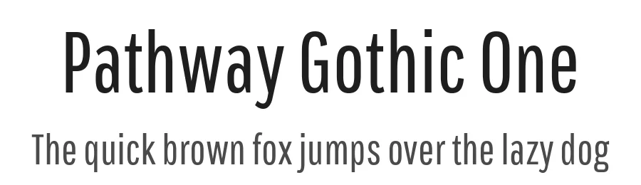 Pathway Gothic One by Eduardo Tunni — Sans Serif Font