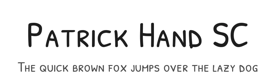 Patrick Hand SC by Patrick Wagesreiter — Script Handwritten Font