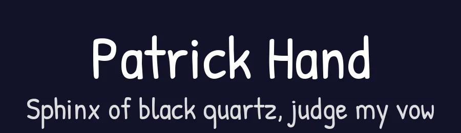 Patrick Hand by Patrick Wagesreiter — Script Handwritten Font — thumbnail 2
