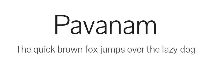 Pavanam by Tharique Azeez — Sans Serif Font